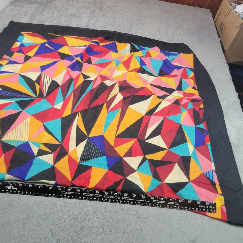 Scarf Women OS Multi Geometric‎ Triangle Abstract Art Deco Lightweight Accessory